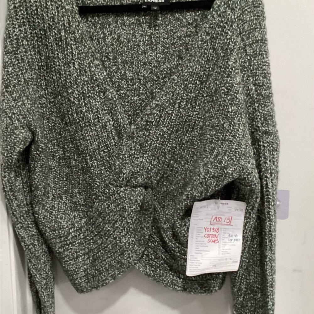 Express Charcoal V-Neck Women's Sweater